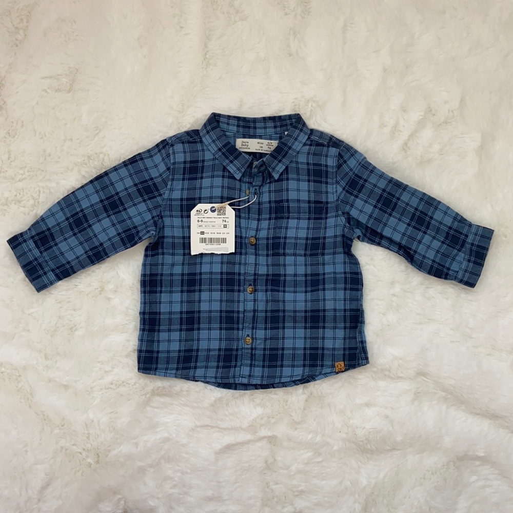 BRAND NEW Zara baby boy flannel